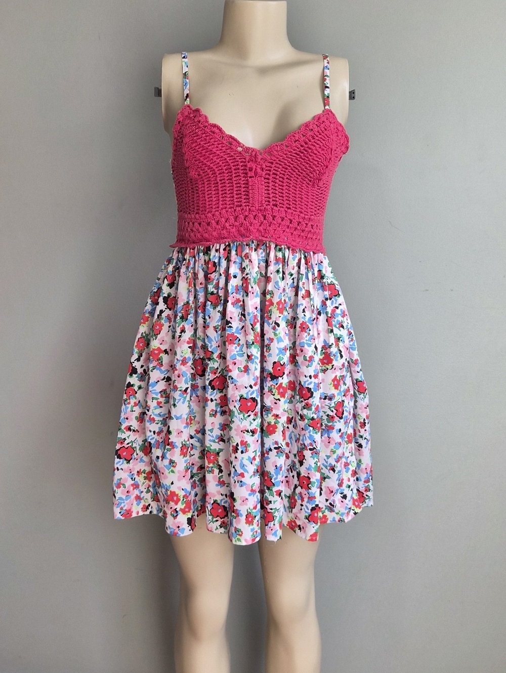 BOG Collective Crochet Bodice Floral Sundress